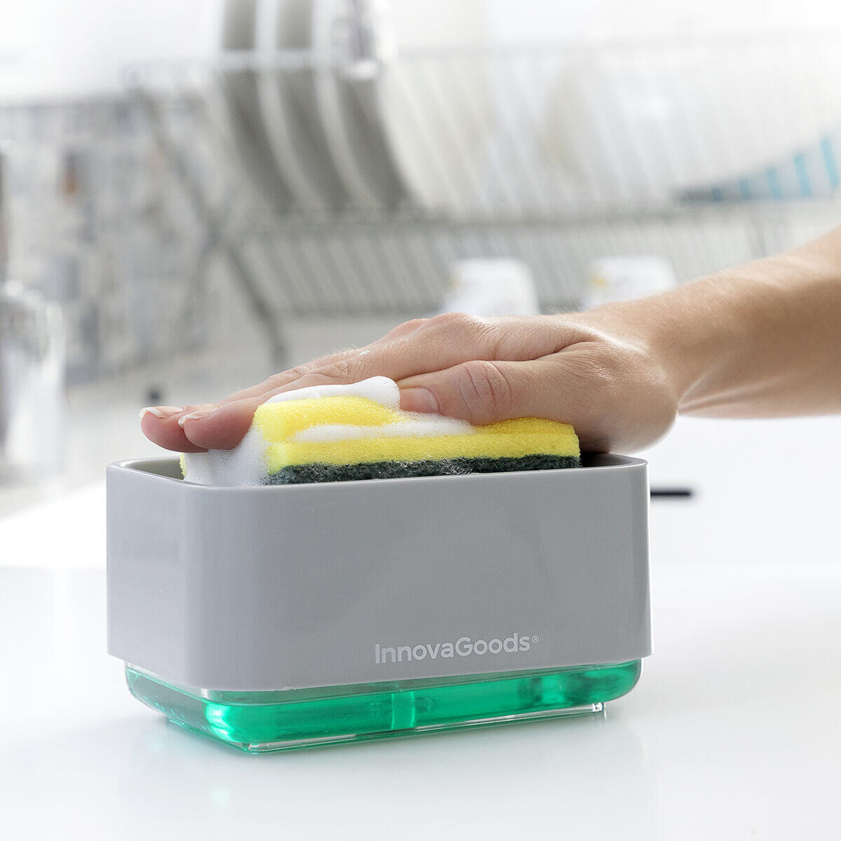 Dispensador de Jabón 2 en 1 para Fregadero