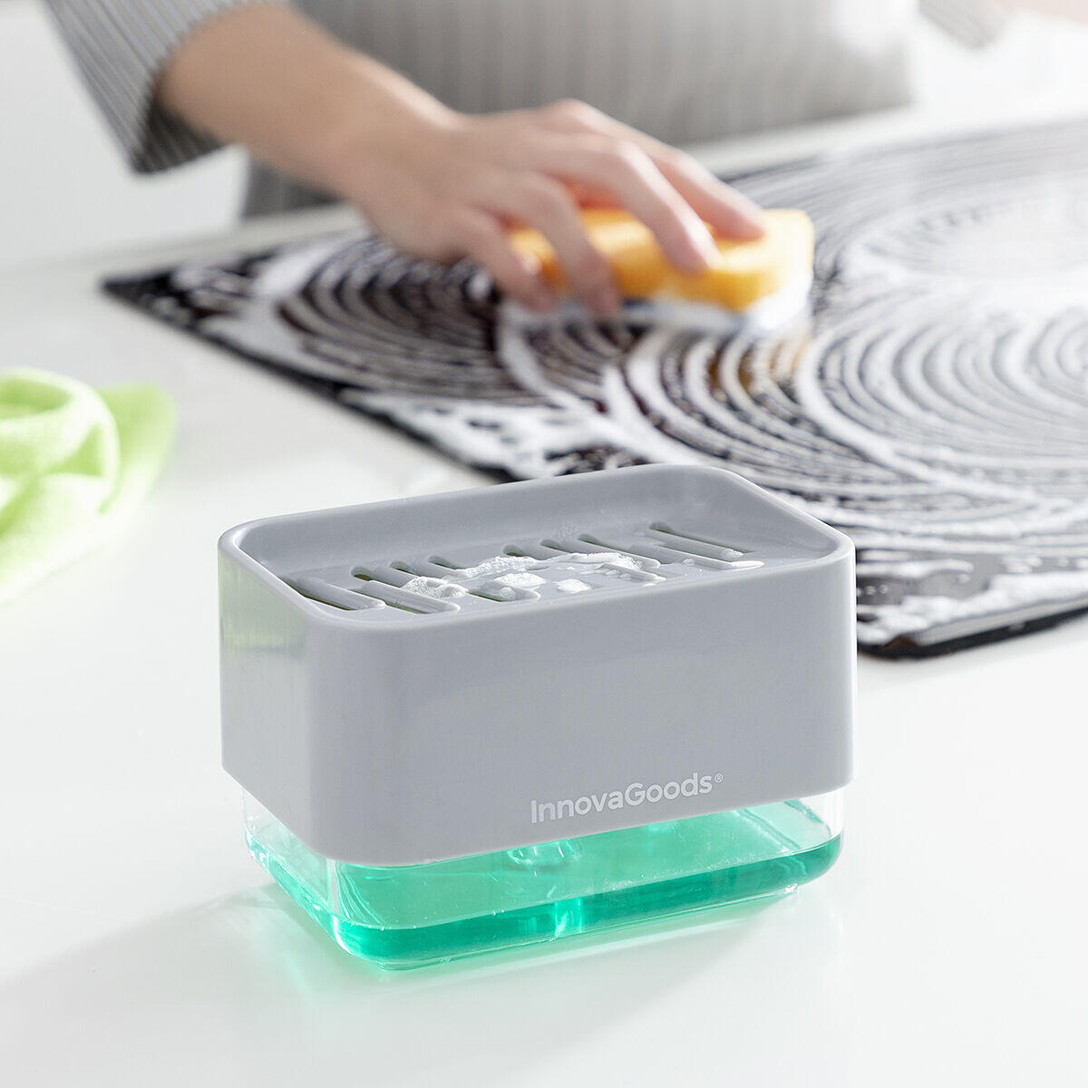 Dispensador de Jabón 2 en 1 para Fregadero